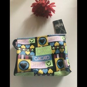 XOXO collage cosmetic bag
